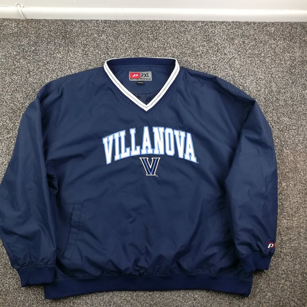Vintage Villanova Wildcats Jacket Pro Player V Neck Windbreaker Mens 2XL